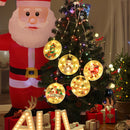 LED Star Christmas Light Hanging Round Santa Claus Fairy Lamp with Suction