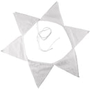 12 Flags White Flower Lace Flag Banner Pennant Wedding/Birthday Party Decor