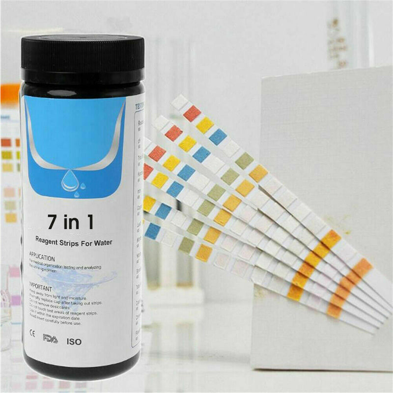 50 Pcs 7-in-1 Aquarium Fish Tank Water Test Strips Nitrite Nitrate PH Tester Kit