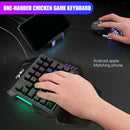 One-Handed 35 Keys Wired Game Keyboard + Mouse Gift For PC Gaming, Durable,