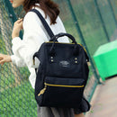 Men Women Backpack Large Capacity Oxford cloth Schoolbag black Q5V2