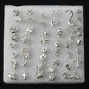 5X(24Pairs/Set Wholesale Girl Mixed Shape Allergy Earring Stud Pin Lots Fa N3J7)
