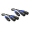 2Pieces 0. PA Splitter  Male To 2 Female Speakers Cable Cord Black