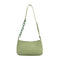 Women Solid Evening Clutch Shoulder Handbags PU Leather Totes Bags (Green)