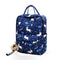 Cute Pony Print Backpack Women Casual Rucksack Girl Schoolbag (Dark Blue)