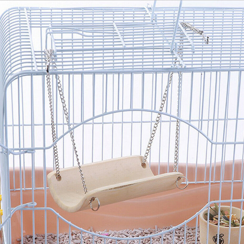 2 Pcs Pet Swing Hammock Hamster Squirrel Small Animal Bamboo  Toys