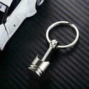 Metal Piston Car Keychain Keyfob Engine Fob Key Chain Ring Keyring