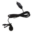 Professional Tie-clip Lavalier Lapel USB Microphone Mic Black For Laptop