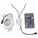 3W LED Recessed Downlight Ceiling Lamp Spotlight RGB With Remote