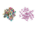 150Pcs Assorted Flamingo Buttons Wooden for Cardmaking Craft Embellishments