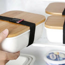 Microwavable Lunch Box Bamboo Ceramic Bento Box Thermal Insulation Food Con U5H9