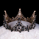 Round Crown Rhinestones Birthday Crown Cake Baking Decoration Retro Queen C