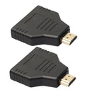 2x HDMI 1 In2 1080P Port Converter Male to 2 Female HDMI Out Splitter Cable