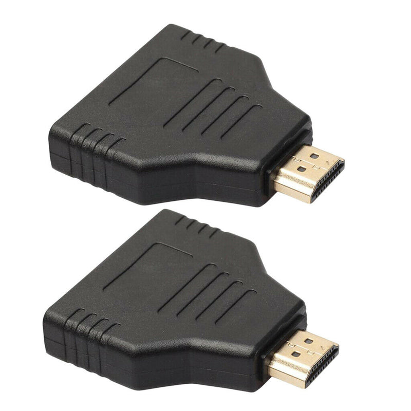 2x HDMI 1 In2 1080P Port Converter Male to 2 Female HDMI Out Splitter Cable