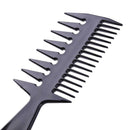 Black Double-sided Teeth Comb Fishbone Hair Comb for Salon Hairdressing Kit