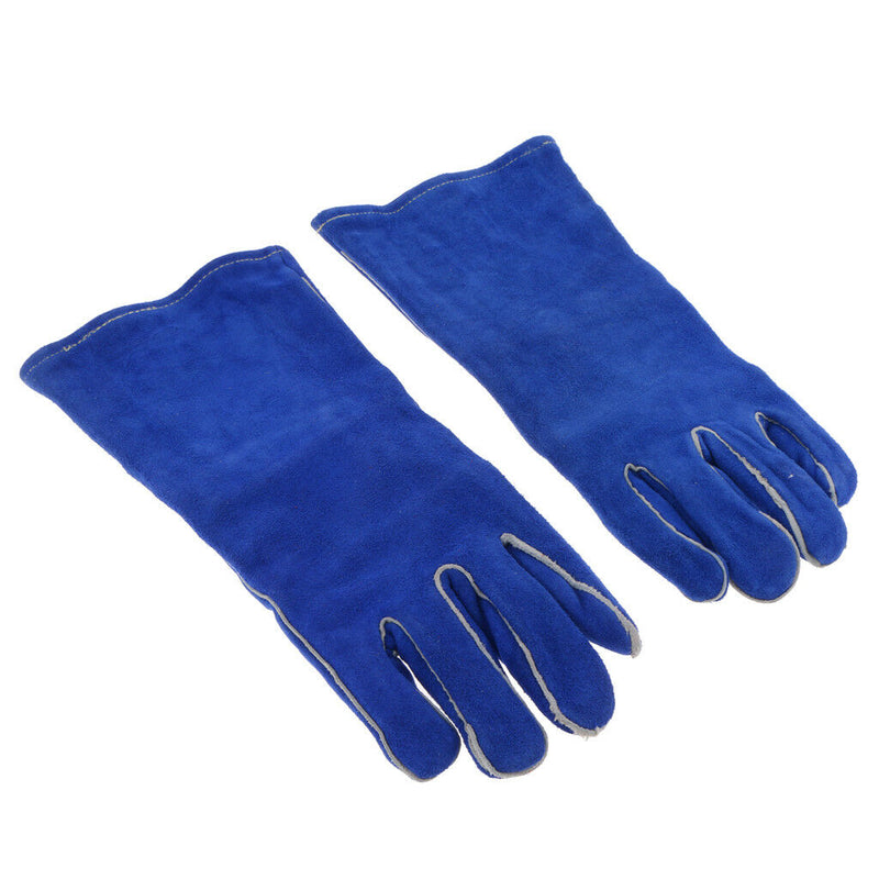 1 Pair of Soft Artificial Cowhide Argon Arc Welding Gloves Heat Resistant