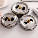 Practical Stainless Steel Smoking Ashtray Lid Rotation Fully Enclosed Asht TA3C