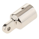 Square Base Stainless Steel Marine Handrail Fitting Hardware - Cover Top Eye End