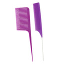 2x Heat-resistant Fine&Wide Tooth Weaving Highlight Foiling Hair Combs Brush