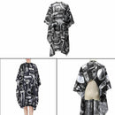 Black Hairdressing Gown Cape Hair-Cut Salon Barber Nylon Cloth Wrap Prote FKT