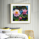 Lotus 5D DIY Full Round Drill Diamond Painting Rhinestone Art Cross Stitich