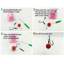 2pcs 50m Boilies Bait Floss D-Rig Chod Rig Bait Holder Screw Connect Pop Ups