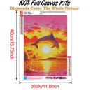 5D DIY Full Drill Diamond Painting Dolphin Cross Stitch Embroidery (439)
