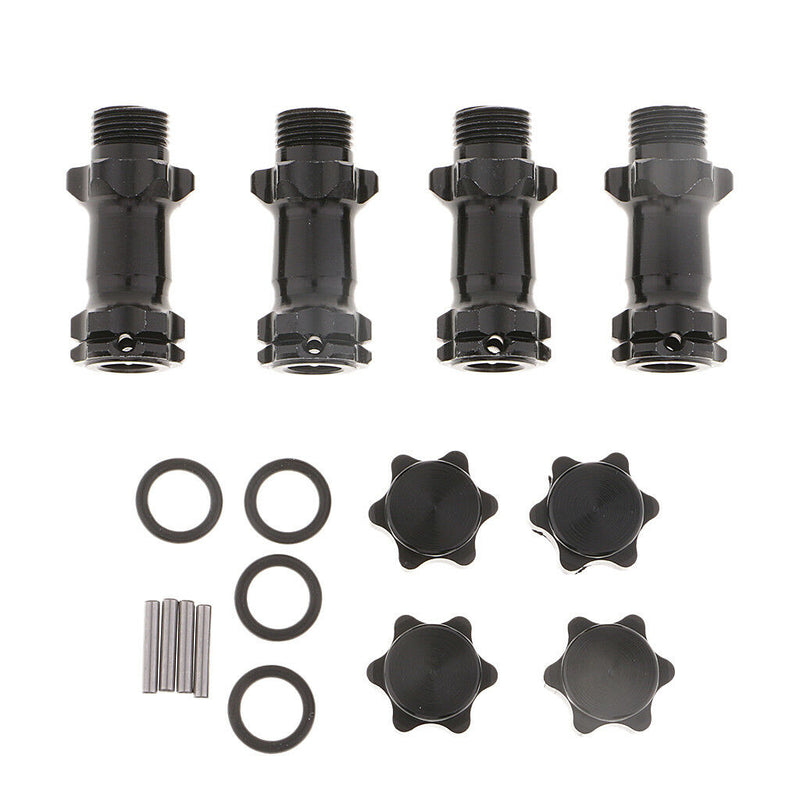 Wheel 17mm Hex Hub 30mm Extension Adapter Combiner for 1/8 HSP RC Car Black