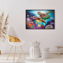 Diamond Painting Undersea Turtles 5D Full Round Rhinestone Picture 40x30cm