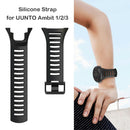 Silicone Watchband Strap w/Buckle for Suunto Ambit Series 1/2/3 (Black)