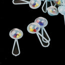 50pcs Mini Blue Rattle BABY SHOWER Party Favors CAKE TOPPERS DECORATIONS