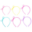 6x Child Stretchy Plastic Headband Candy Color BowknotTiara Hair Hoop Pa g Nw
