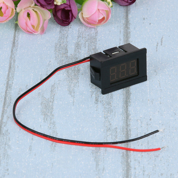 0.36inch LED Digital Voltmeter DC 4.5-30V Two Line Volt Meter(Blue)