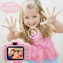 Dual Lens Kids Mini Digital Camera + 32GB TF Card USB Card Reader (Pink) A