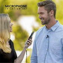 Clip-on Lapel Mini Lavalier Mic Microphone 3.5mm For Mobile Phone PC Recording !