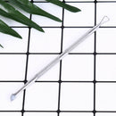 Dual-ended stainless steel triangle uv gel remover cuticle pusher nailart tooJ!j