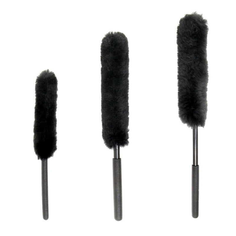 3x Multi Size Wool Blend Wheel Cleaning Grills Door Frames Washing Brushes