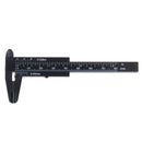 1x Mini sliding vernier caliper plastic measure ruler gauge double scale 80mm Cy