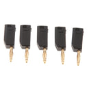 10 Pcs Black & Red 2mm Banana Plug Connectors Retractable Sheath Stackable Wire