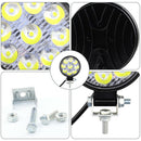 27W Round LED Work Light Flood Beam Offroad Car Driving Fog Lamp 5D L JR BX