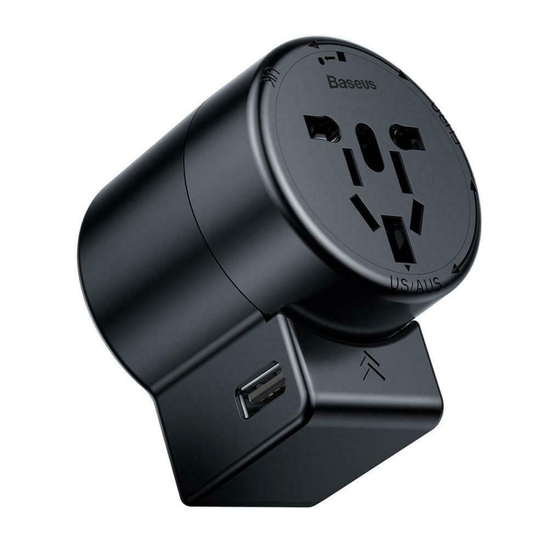Baseus Universal Travel Adapter USB Charger Plug Power Converter+Socket Pin