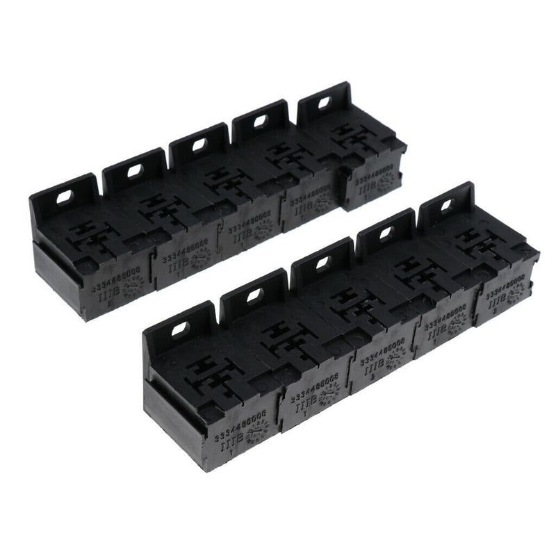 40A 6.3mm Car Auto 5 Pin Relay Socket Relay Holder with 50Pcs Copper Terminal