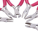 6Pc Half Round Flat Nose Jewelry Making Forming Beading Pliers Wire Wrapping