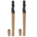 2 Set Cork Fishing Rod Handle Kit Reel Seat DIY Spinning Rod Repair Parts