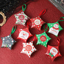 8pcs Party Candy Box Sugar Storage With Ribbon Star Shape Christmas Decoration