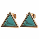 Stud Earrings Women Gorgeous Earring Imitation Marble Stone Earring Fashion