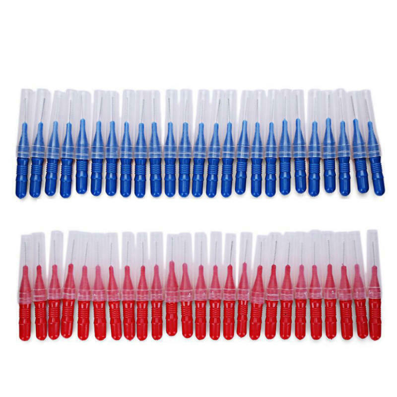 50pcs Dental Orthodontic Oral floss Interdental Brush Toothpick Teeth Cleaning