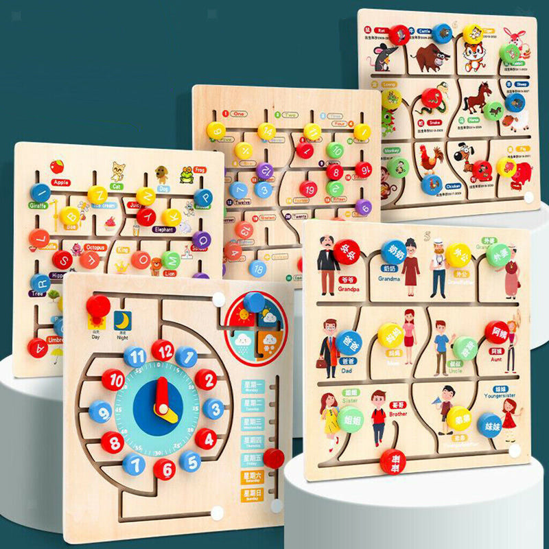 Montessori Toys Kids Educational Toys Wooden Toys Teaching Time Number