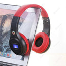 Bluetooth Headphones Headset Noise Cancelling Over Ear with Microphone Red