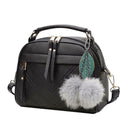 Women Messenger Handbag Shoulder Bag PU Leather Satchel Sling Bag/Black A